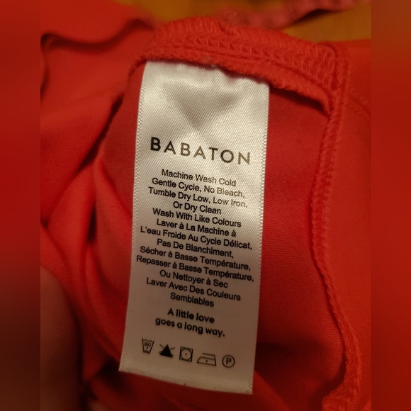 NWOT Aritzia Babaton Miguel red/orange fitted dress. Women size 6 - Picture 10 of 11